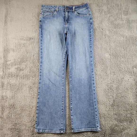Tommy Hilfiger Denim - Tommy Hilfiger Jeans Women's Size 8 Blue Boyfriend Relaxed Fit Y2K Bootcut Denim